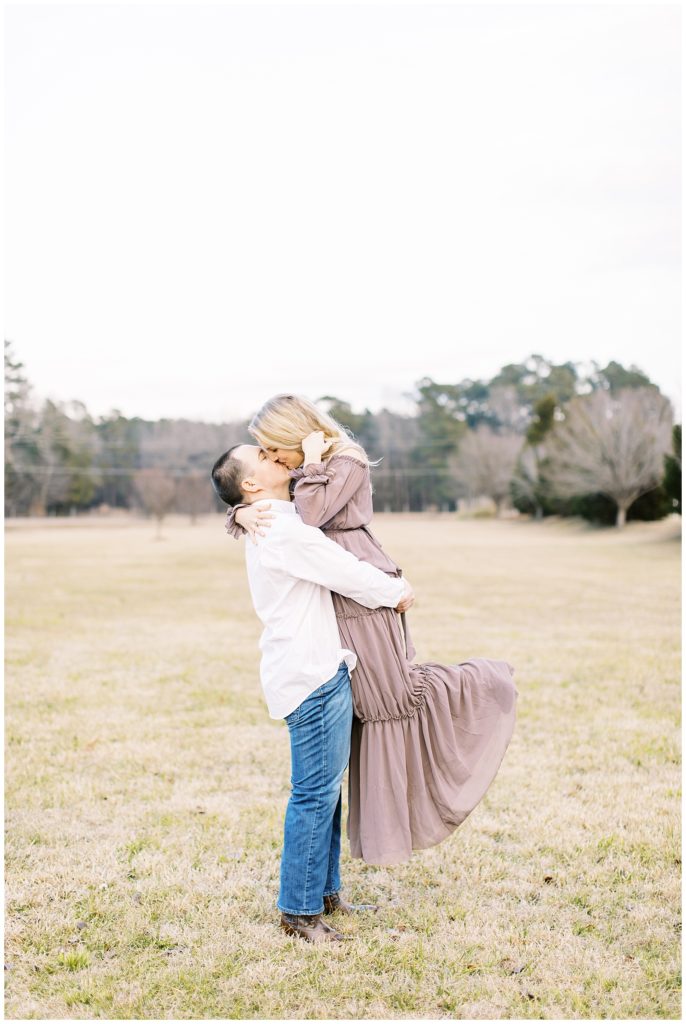 Rustic engagement session posing ideas