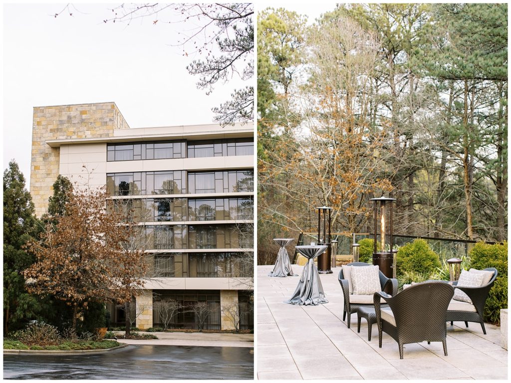Outside views of the Umstead Hotel in Cary NC