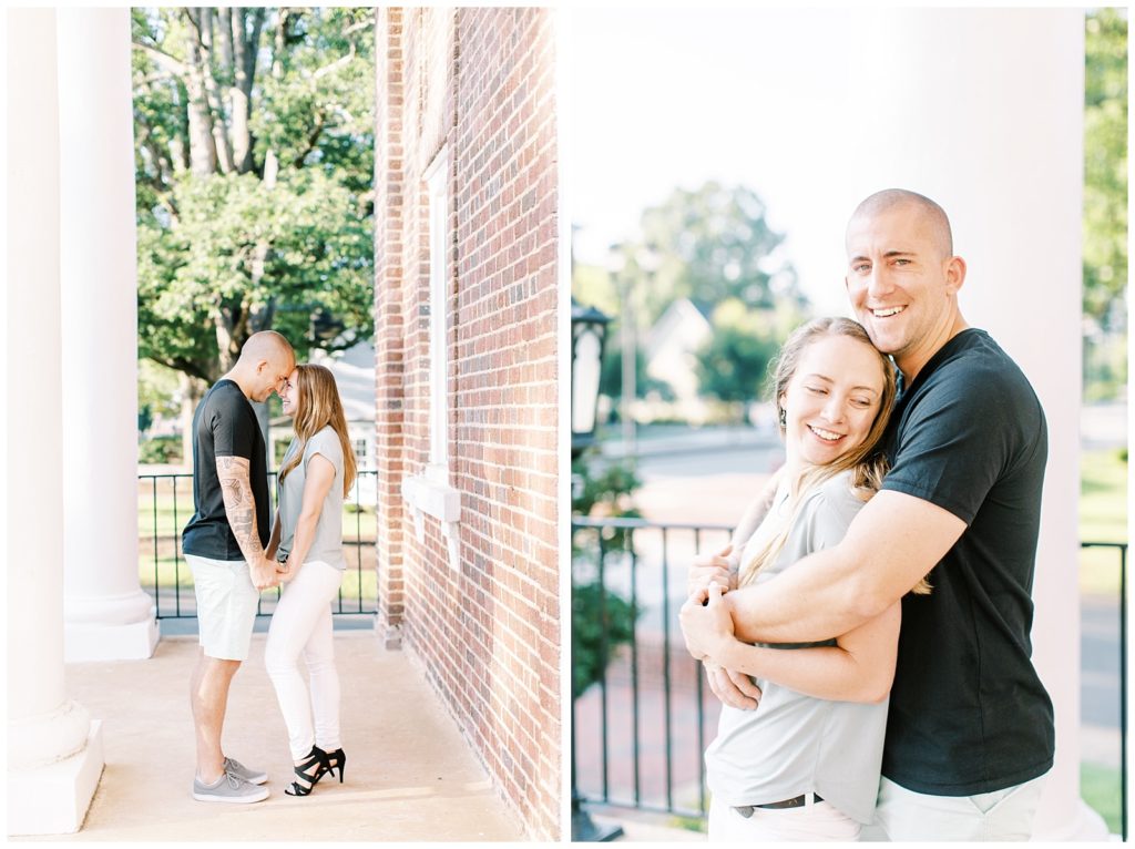 Downtown Cary Engagement Session on Academy Street