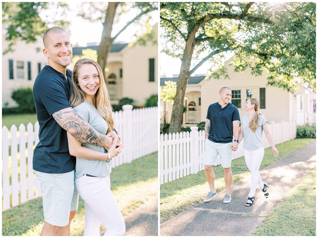 Downtown Cary Engagement Photo inspiration for couples