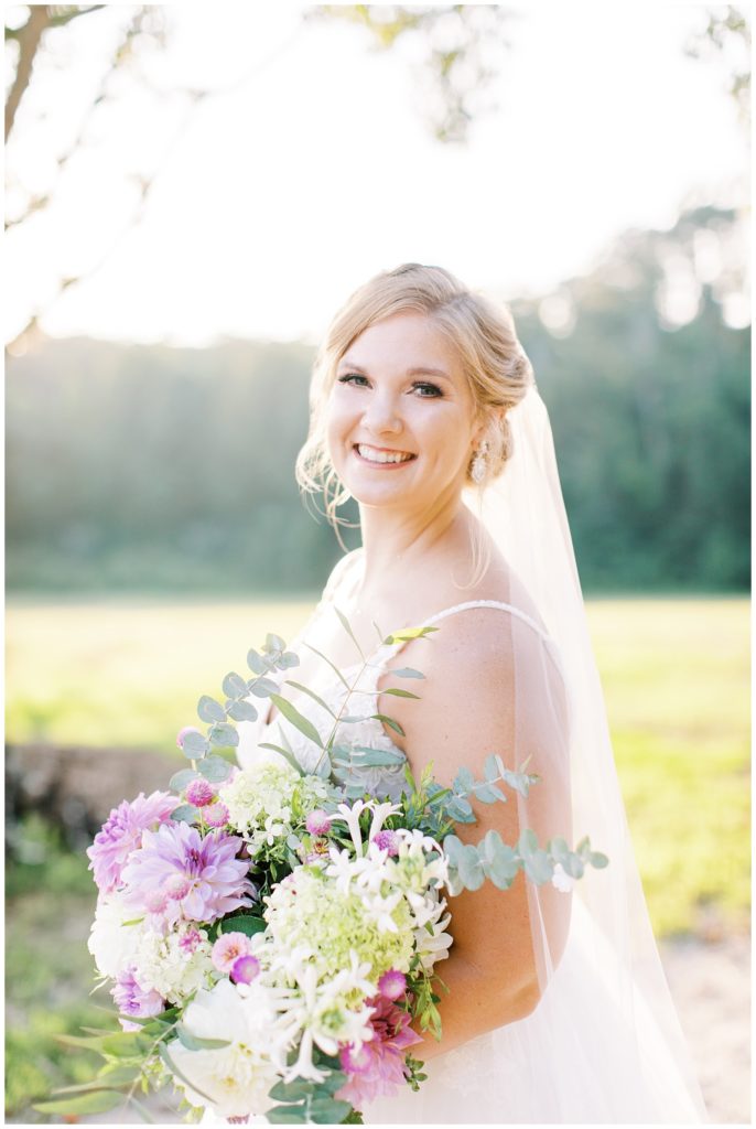 Bridal Portrait at the Pavilion at Carriage Farm in Raleigh NC