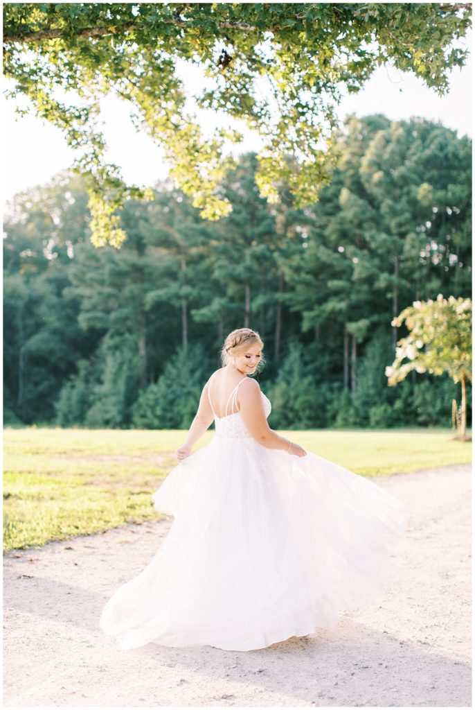 Bridal portrait at the Pavilion at Carriage Farm in Raleigh NC
