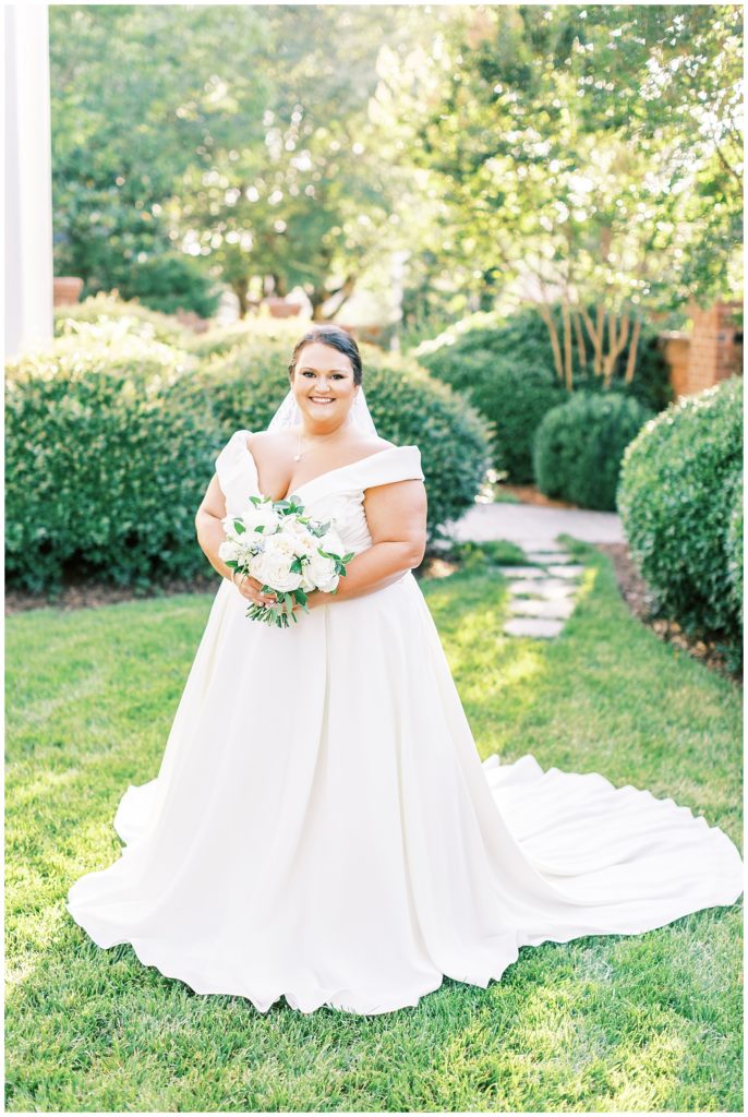 Bridal portrait at the Matthew's House in Cary NC