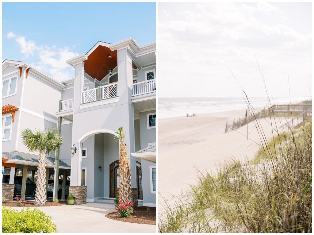 Topsail Manor is a private home that was built in 2017 to host weddings and events on the beach.