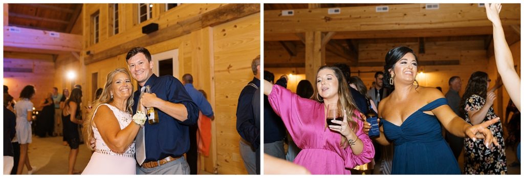 Dancing photos from their reception at Twin Oaks Barn in Raleigh.