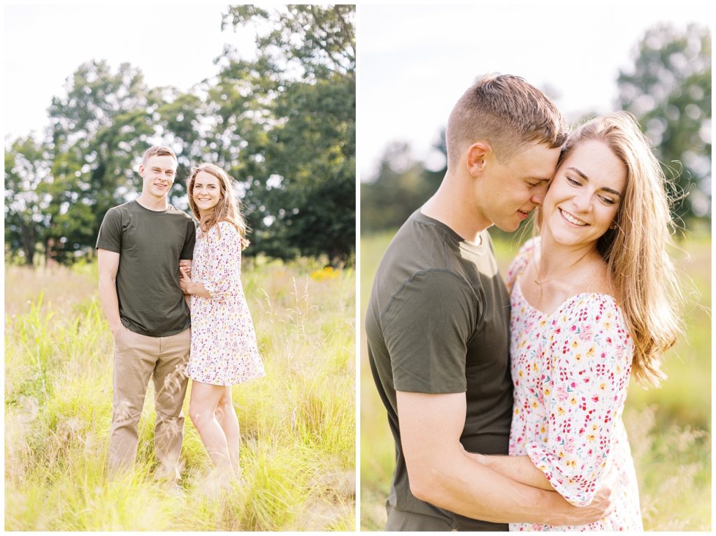 Wildflower dress for a summer engagement session.