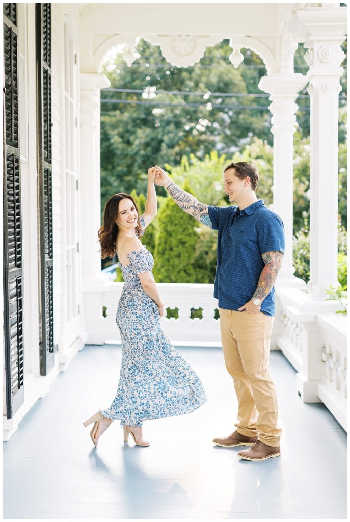 Raleigh engagement photographer, best places to shop for engagement dresses