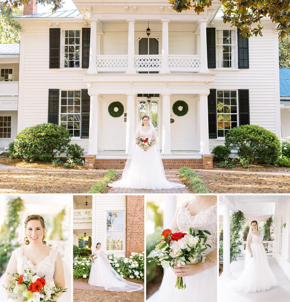 Bridal Portraits at the Mims House Wedding Venue in Holly Springs | Raleigh Wedding Photographer