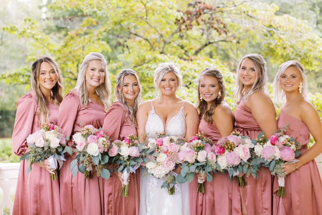 Historic Timberlake house Wedding | Desert Rose Bridesmaids | Sarah Hinckley Photography | Raleigh Wedding Photographer