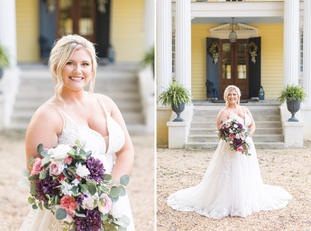 Bridal Portraits at The Timberlake House outside of Raleigh, NC.