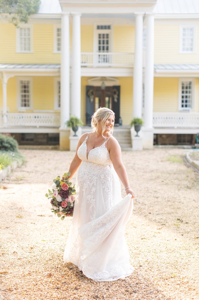 Bridal Portraits at The Timberlake House outside of Raleigh, NC.