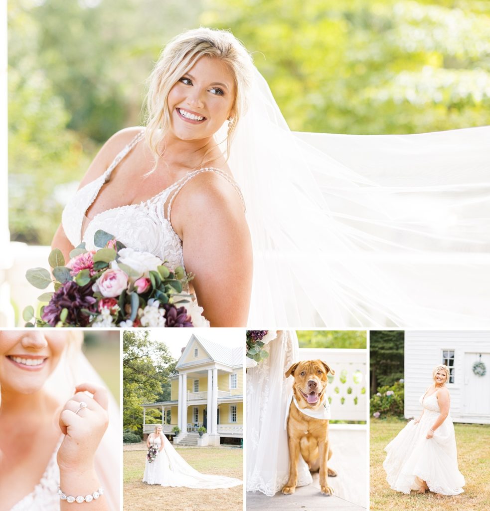 Bridal portraits at the Timberlake House in Louisburg, NC | Raleigh Wedding Photographer | Sarah Hinckley Photography