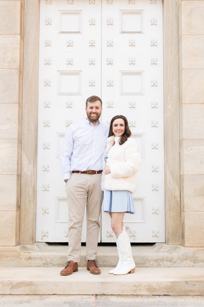 Downtown Raleigh Engagement Photos  at the NC Capitol Building | Raleigh NC Wedding Photographer