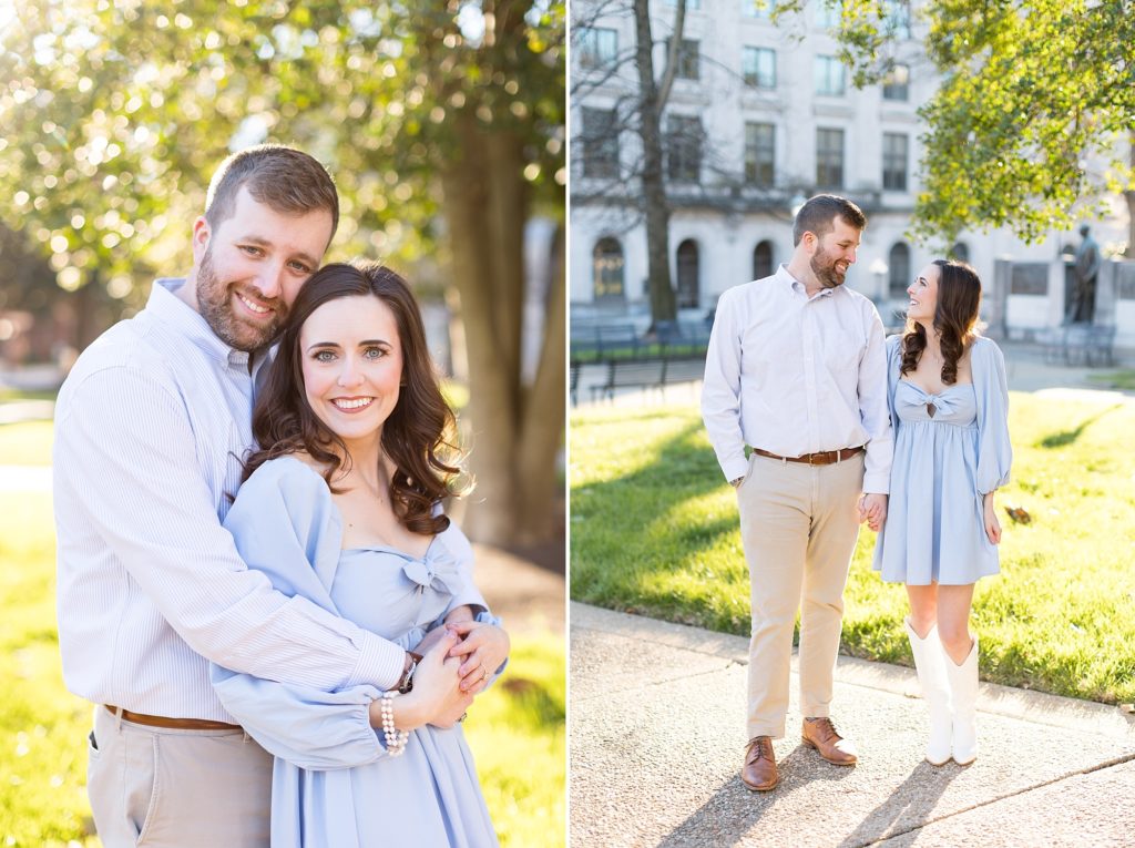 Downtown Raleigh Engagement  at the NC Capitol Building | Raleigh NC Wedding Photographer