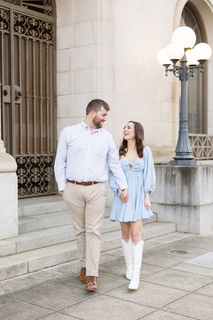 Downtown Raleigh Engagement Photos at the NC Capitol Building  | Raleigh NC Wedding Photographer