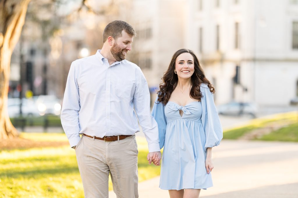 Downtown Raleigh Engagement Photos  in February | Raleigh NC Wedding Photographer