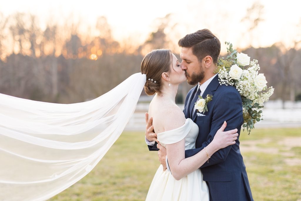 Bride and groom veil photos | Raleigh Wedding Photographer