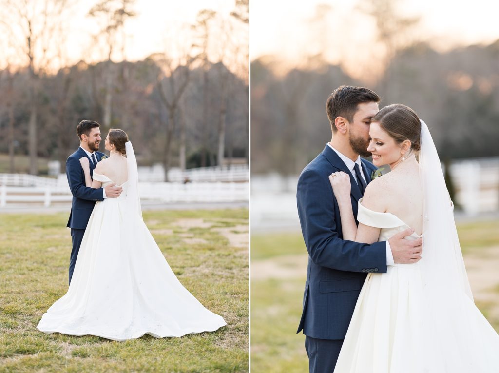 Sunset bride and groom portraits | Raleigh Wedding Photographer