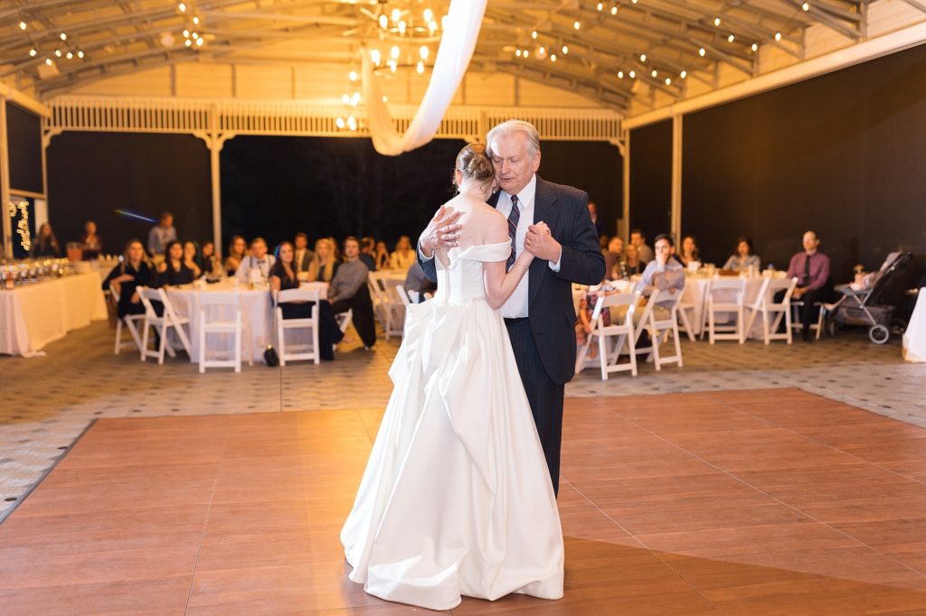 The bride shares a dance with her step-father | Raleigh Wedding Photographer