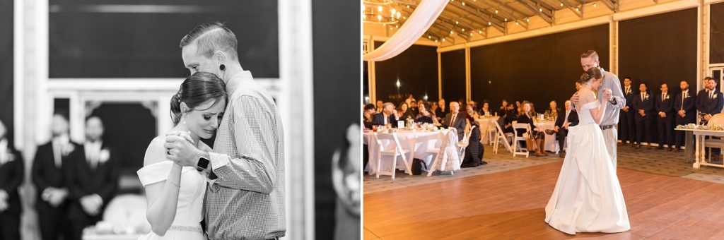 The bride and her brother share a dance in honor of their father who passed | Raleigh Wedding Photographer