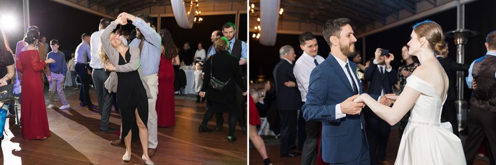 Reception dancing photos at Seven Paths Manor | Raleigh Wedding Photographer
