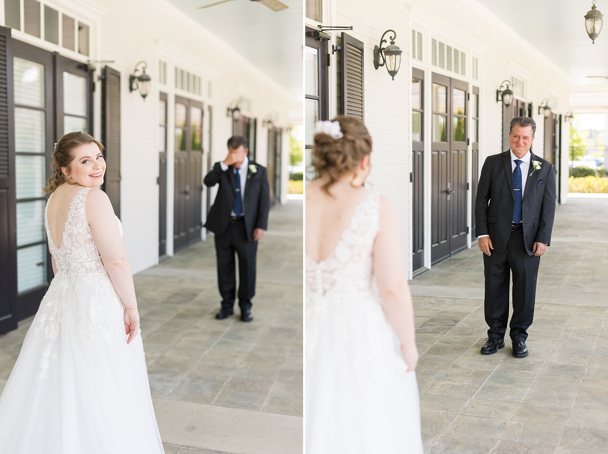 First look with father - Raleigh NC Wedding Photographer - Sarah Hinckley Photography