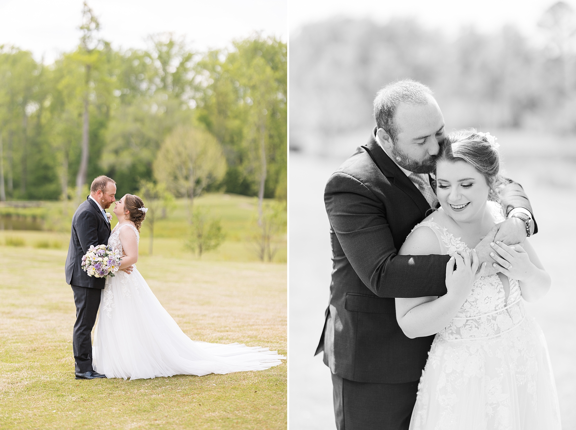 Black and white photo of bride and groom - Raleigh NC Wedding Photographer - Sarah Hinckley Photography