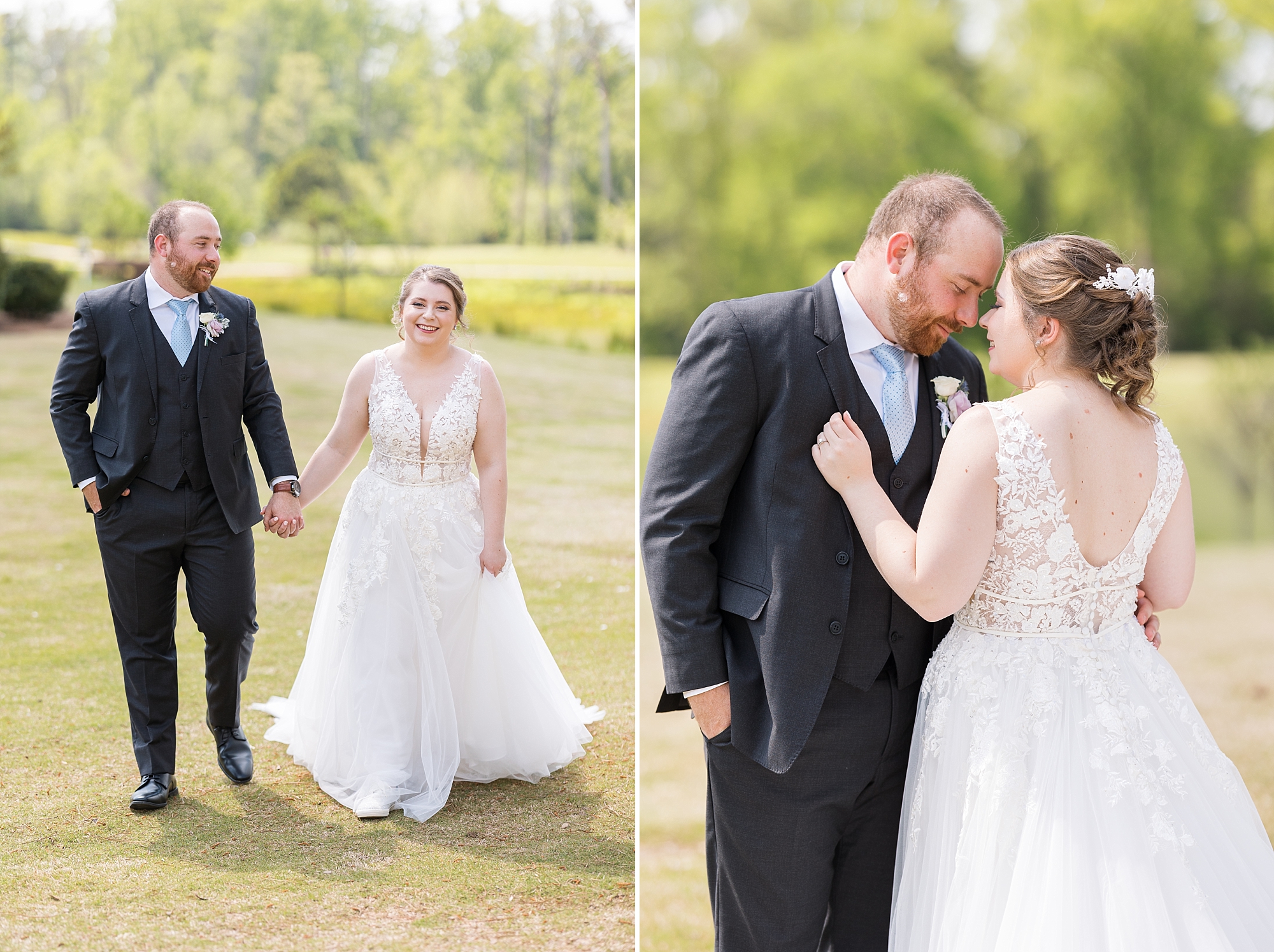 Bride and groom walking - Raleigh NC Wedding Photographer - Sarah Hinckley Photography