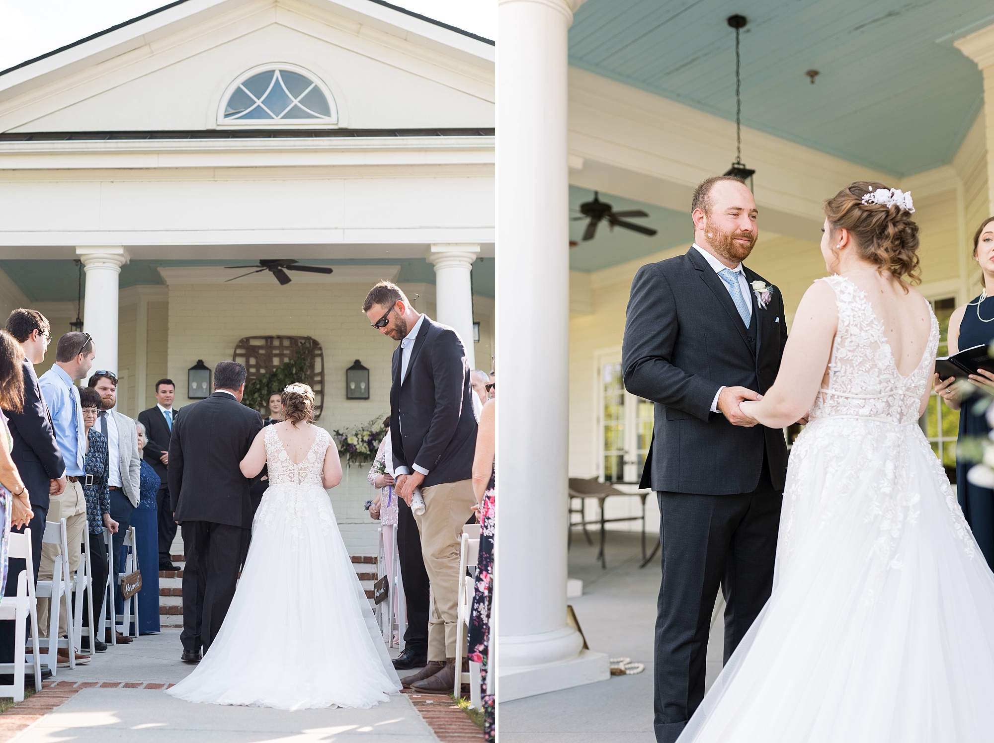 bride and groom at alter - Raleigh NC Wedding Photographer - Sarah Hinckley Photography