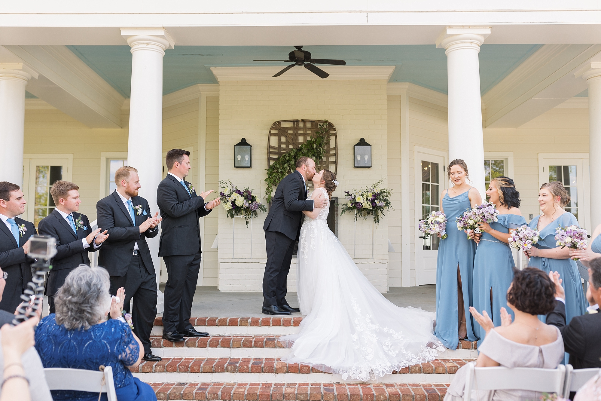 first kiss - Raleigh NC Wedding Photographer - Sarah Hinckley Photography