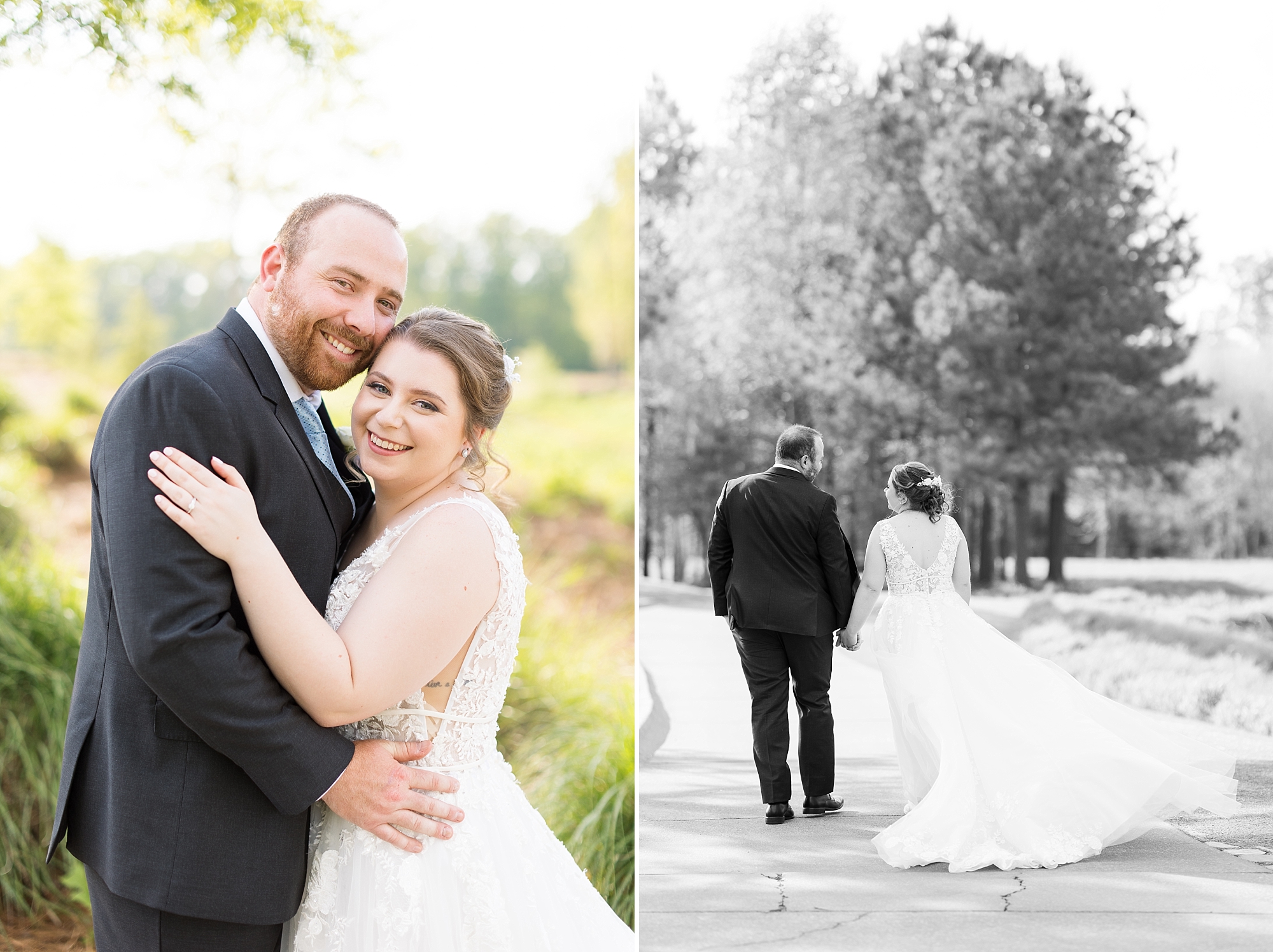 bride and groom hand in hand - Raleigh NC Wedding Photographer - Sarah Hinckley Photography