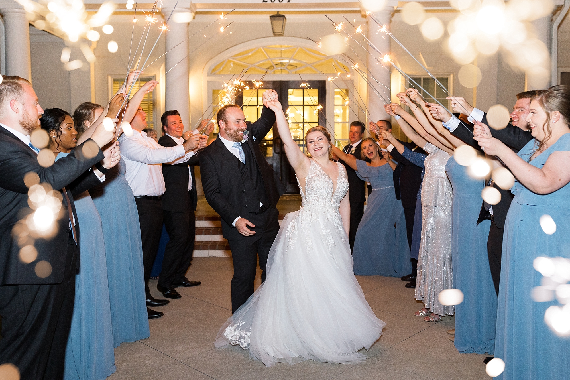 12 Oaks sparkler send off - Raleigh NC Wedding Photographer - Sarah Hinckley Photography