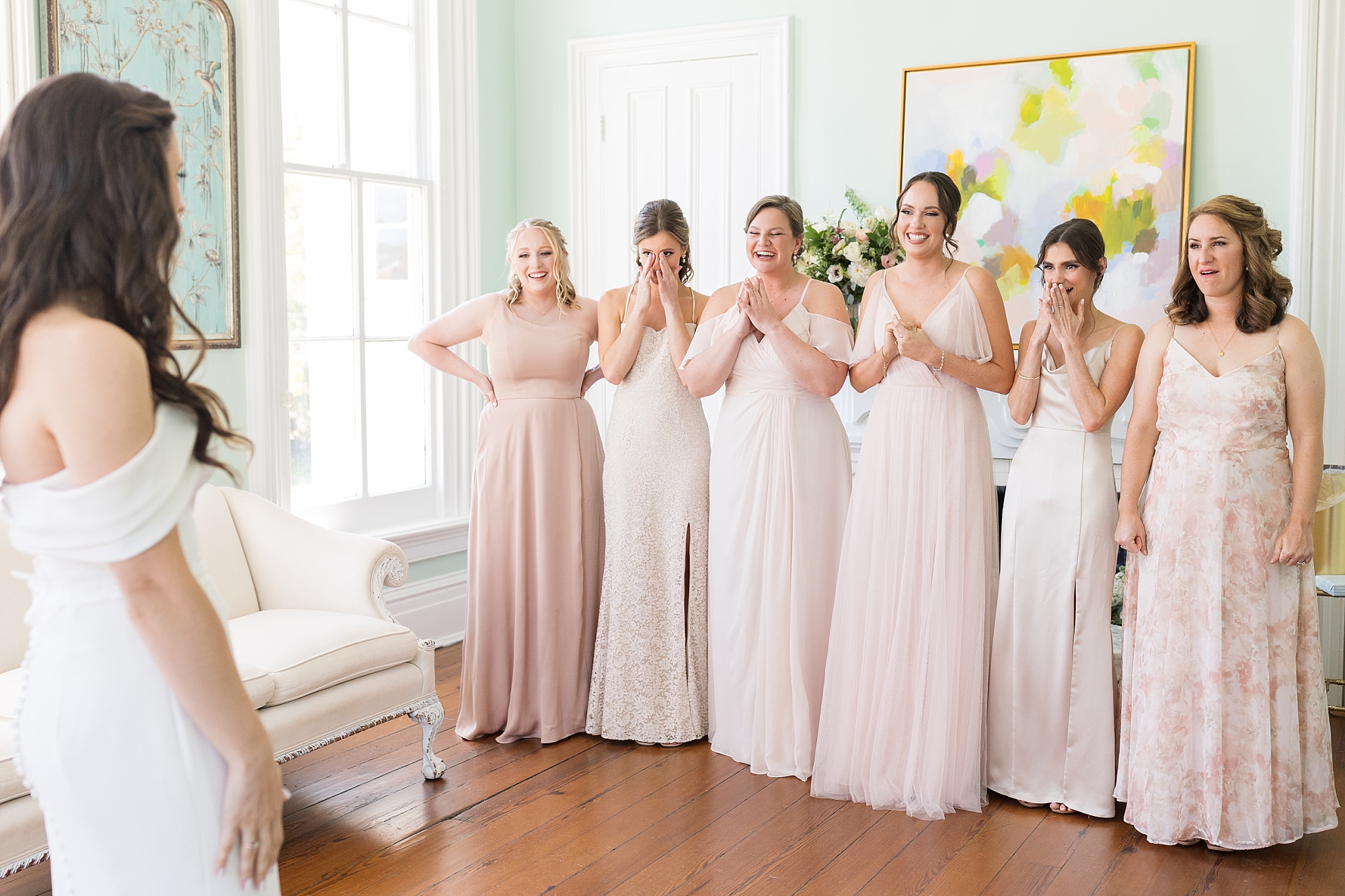 Bridesmaid first look | Merrimon Wynne Wedding | Sarah Hinckley Photography | Raleigh NC Wedding Photographer
