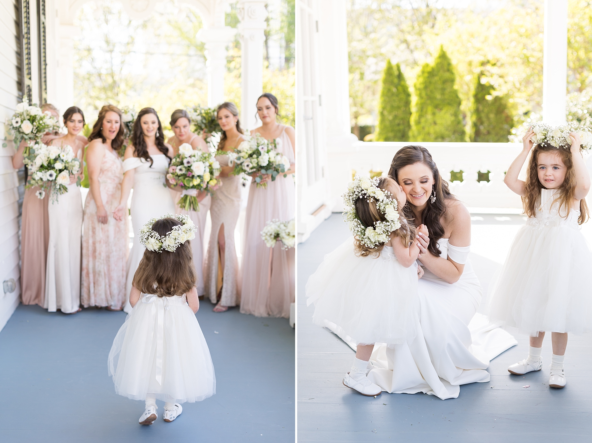 Flower girl photos with the bride  | Merrimon Wynne Wedding | Sarah Hinckley Photography | Raleigh NC Wedding Photographer