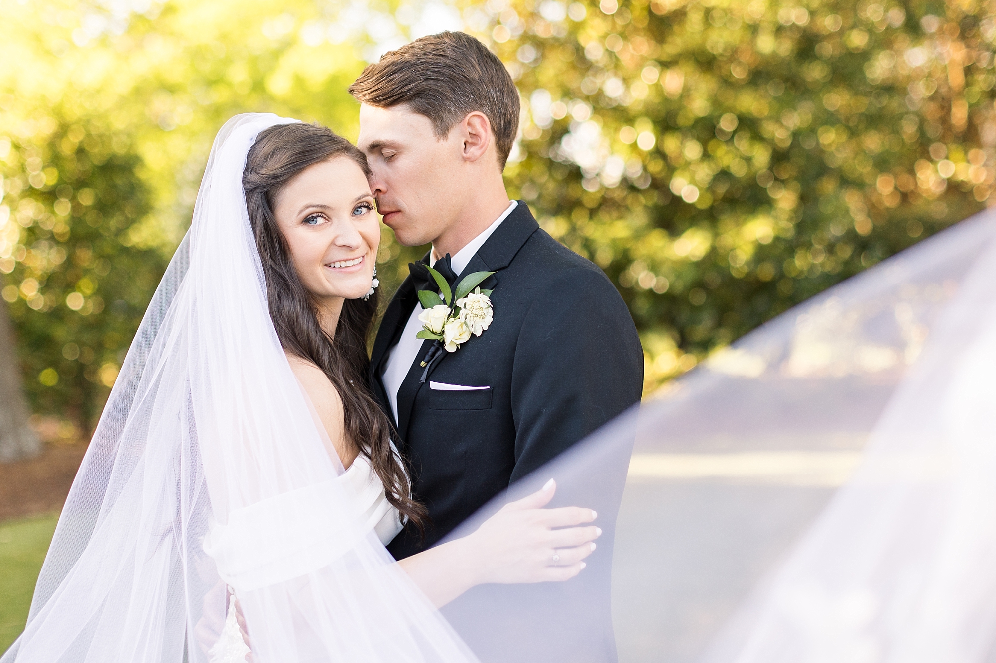 Bride and groom portraits on the lawn | Merrimon Wynne Wedding | Sarah Hinckley Photography | Raleigh NC Wedding Photographer