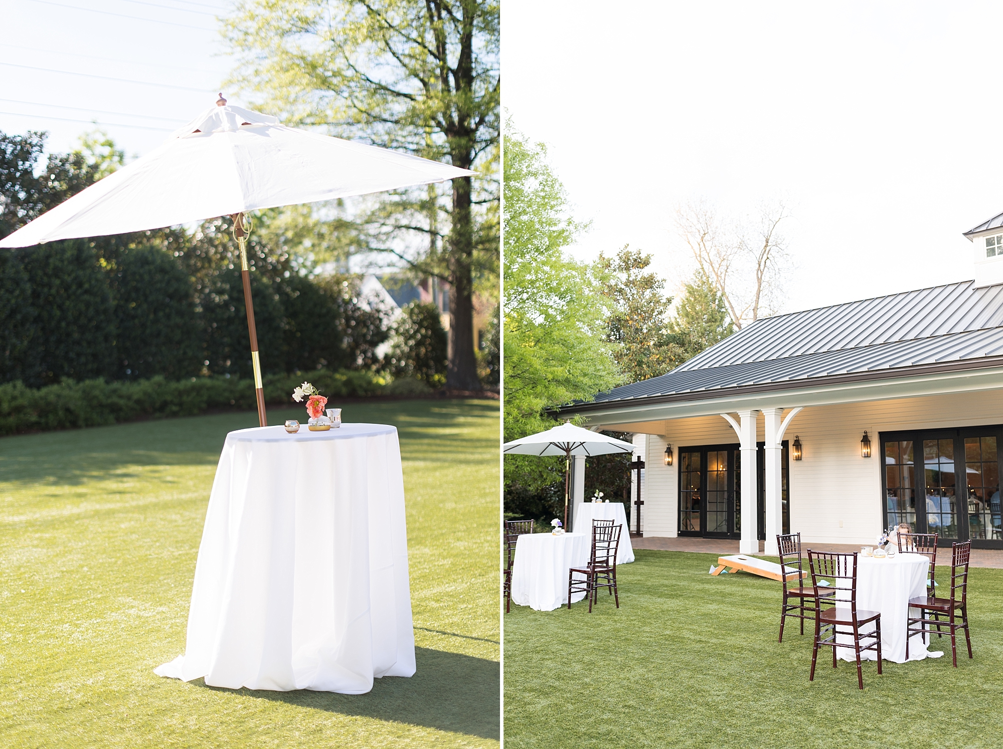 Cocktail hour on the lawn  | Merrimon Wynne Wedding | Sarah Hinckley Photography | Raleigh NC Wedding Photographer
