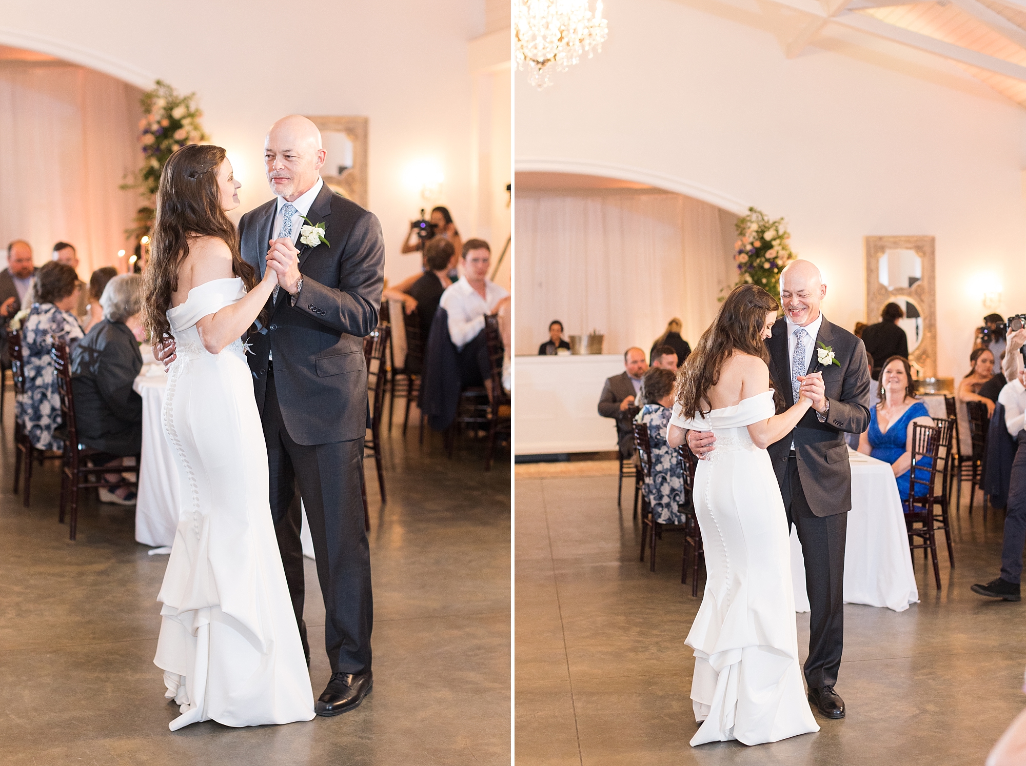 Parent dances in the carriage house | Merrimon Wynne Wedding | Sarah Hinckley Photography | Raleigh NC Wedding Photographer