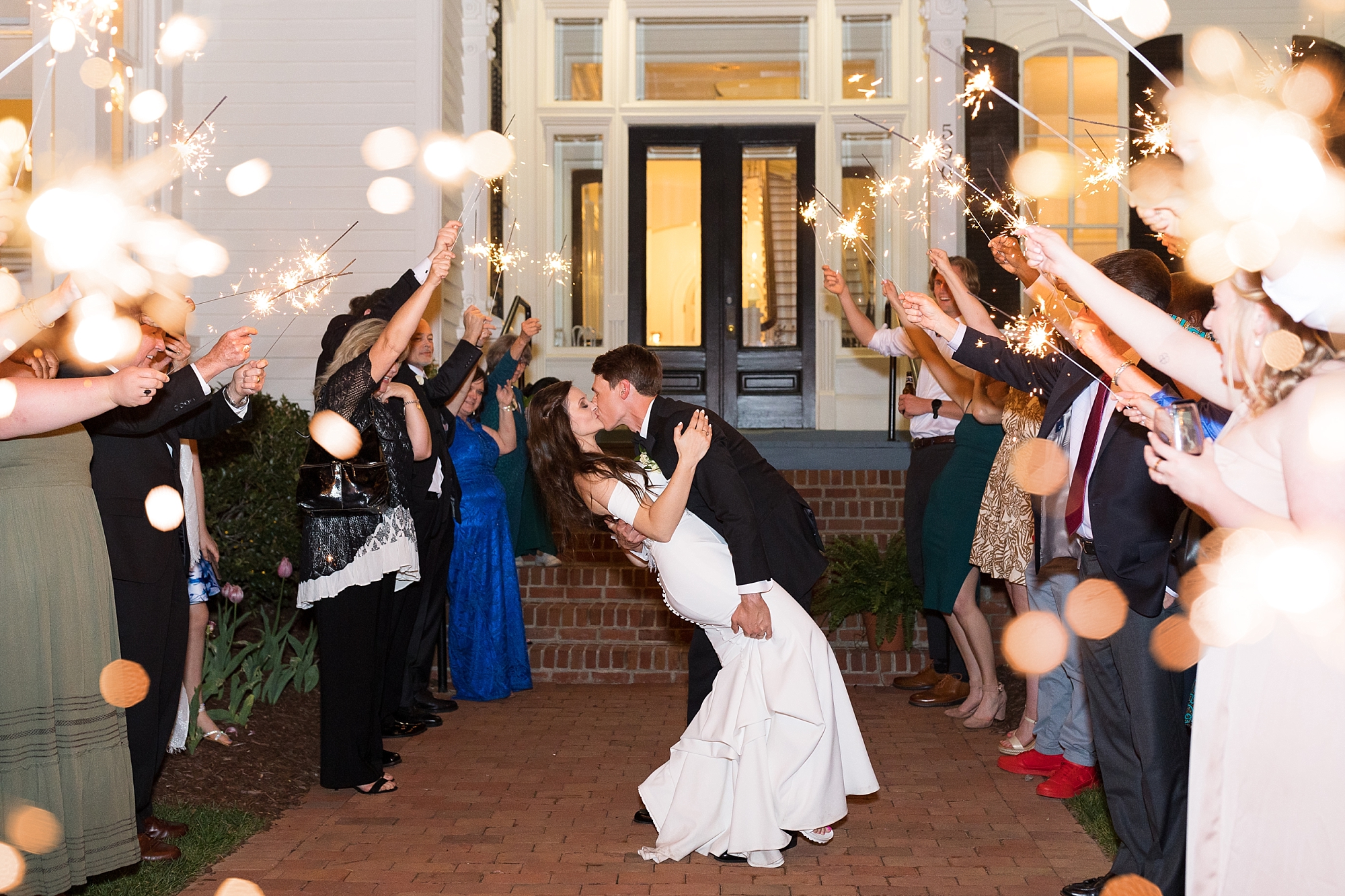 Sparkler Exit | Merrimon Wynne Wedding | Sarah Hinckley Photography | Raleigh NC Wedding Photographer