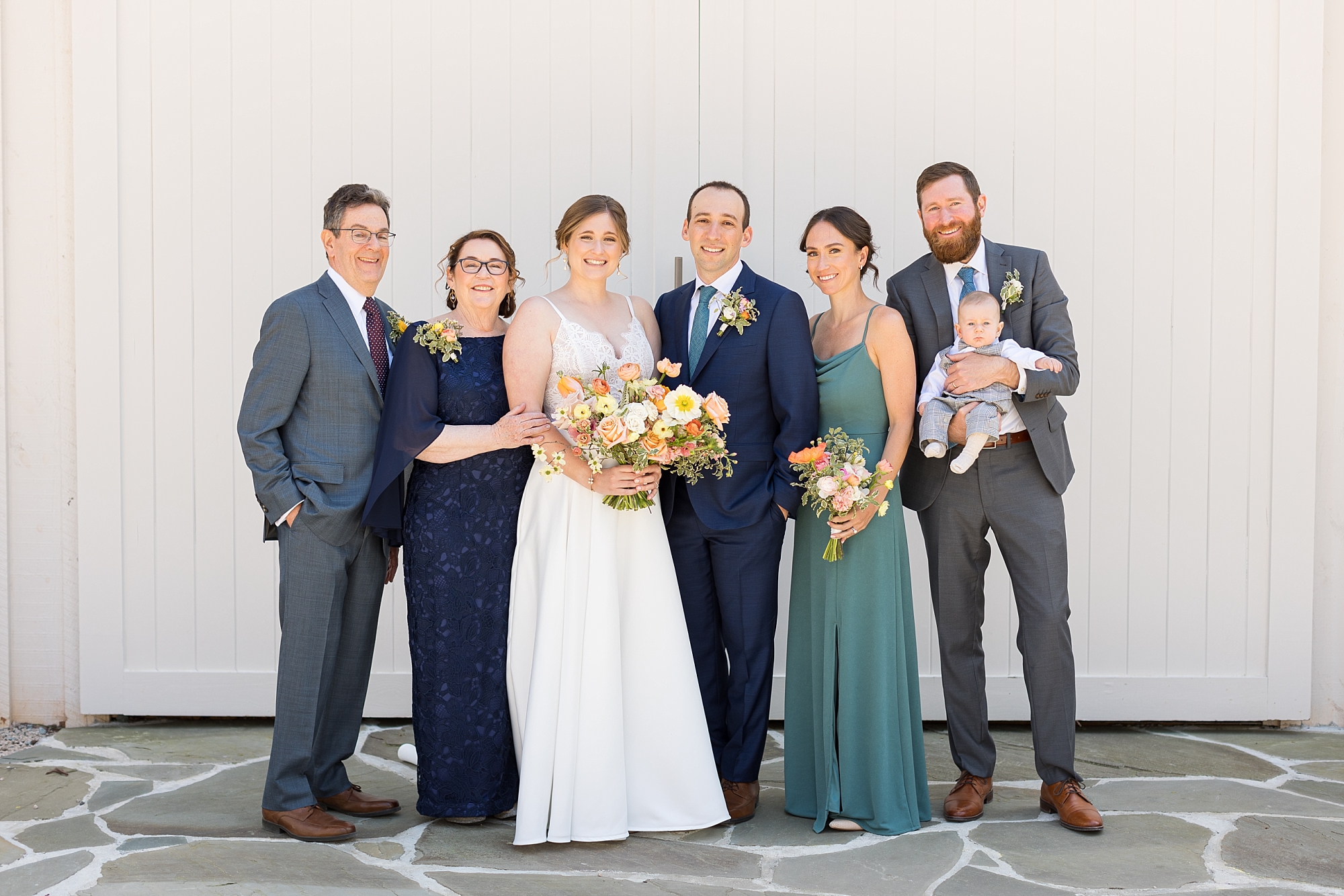 Wedding family photos at Carolina Grove | Raleigh NC Wedding Photographer | Sarah Hinckley Photography