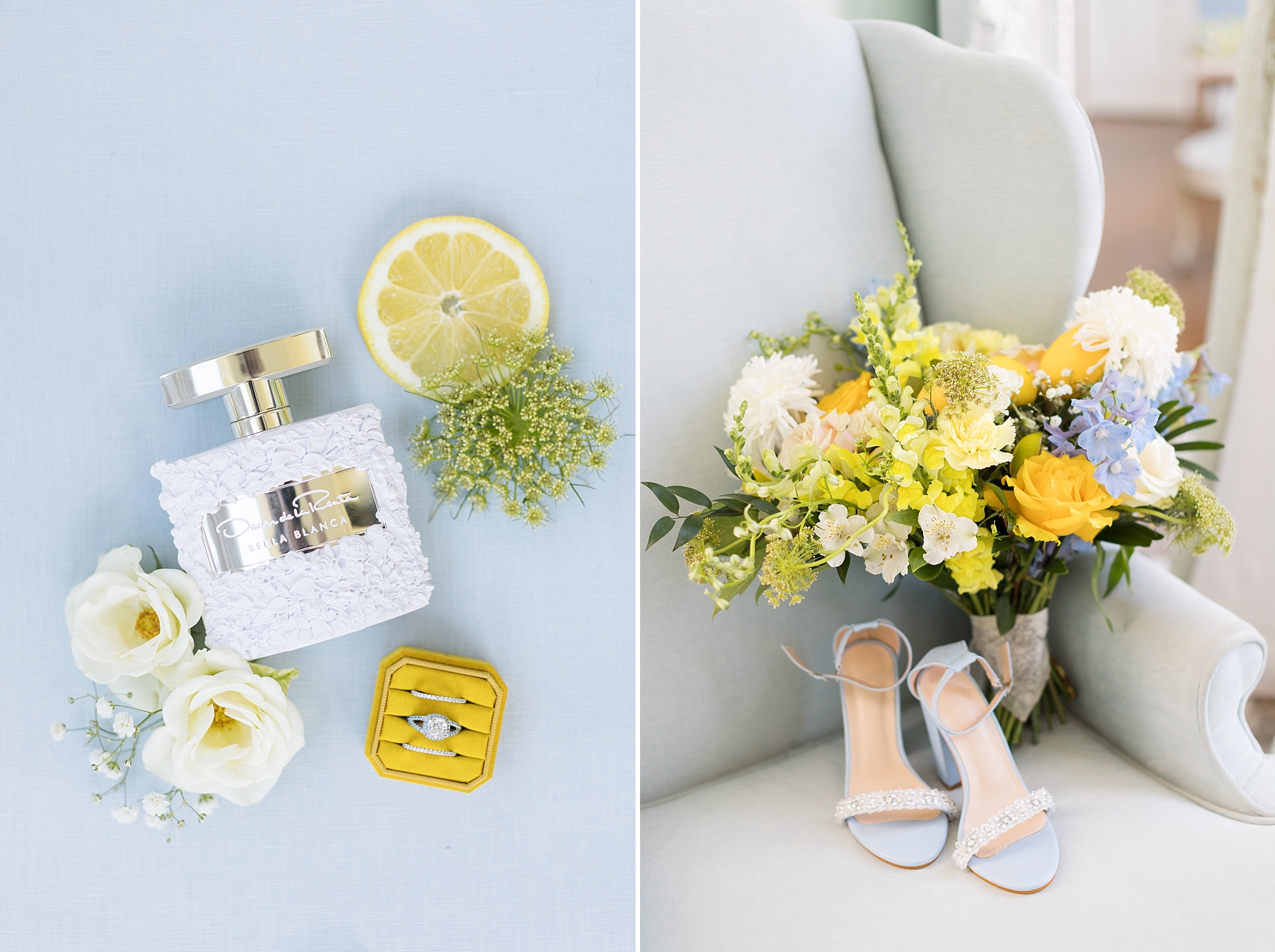 Yellow and Blue Florals for Raleigh Spring Wedding | Raleigh NC Wedding Photographer