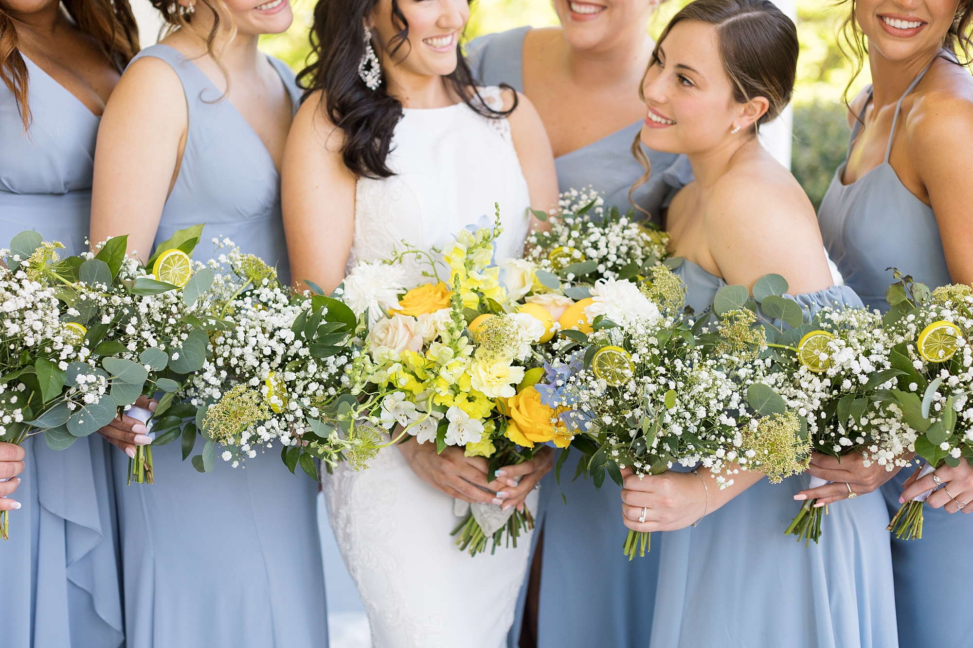 Bridal bouquets with lemons | Raleigh NC Wedding Photographer