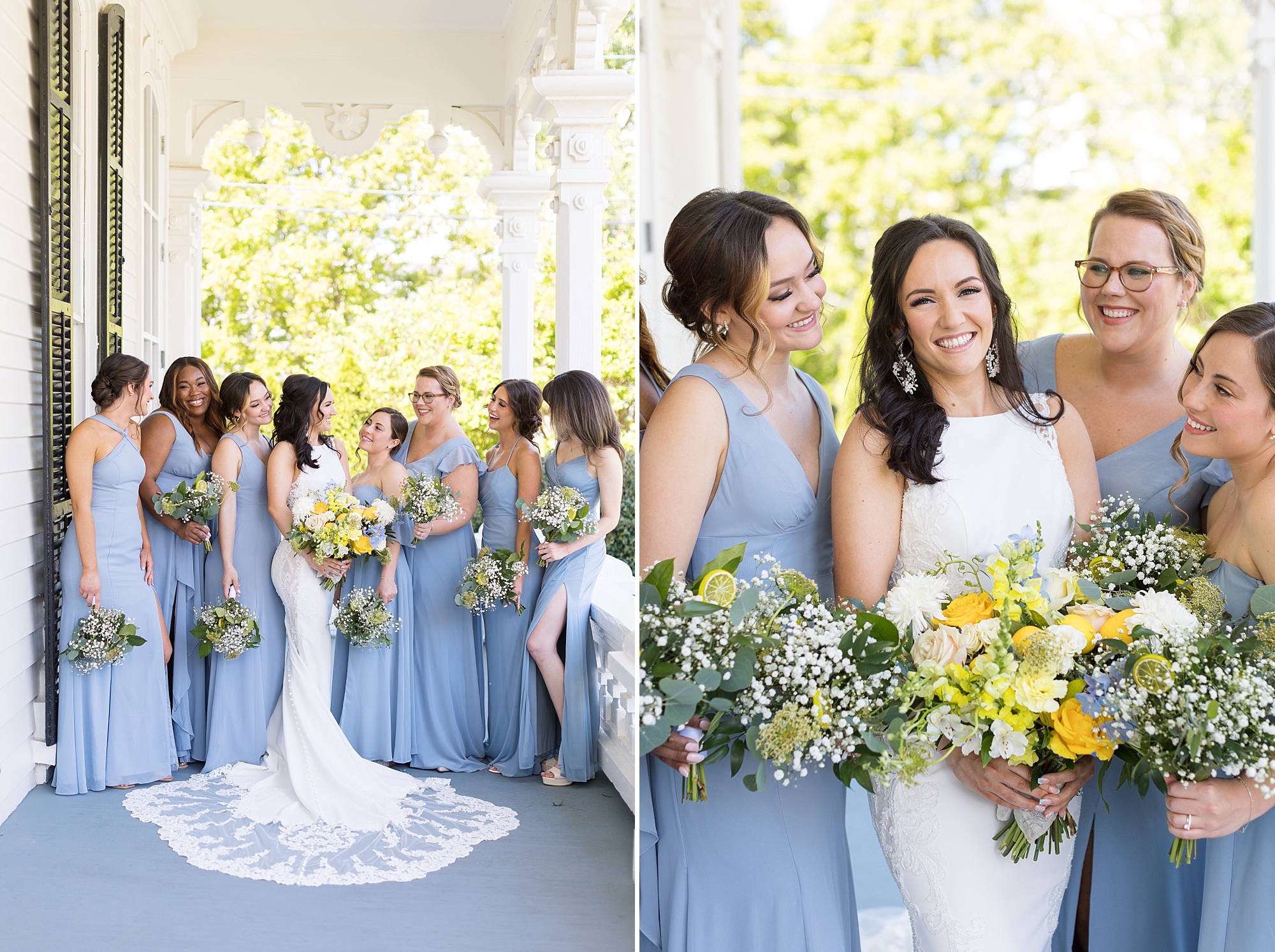 Bride with her bridesmaids | Raleigh NC Wedding Photographer