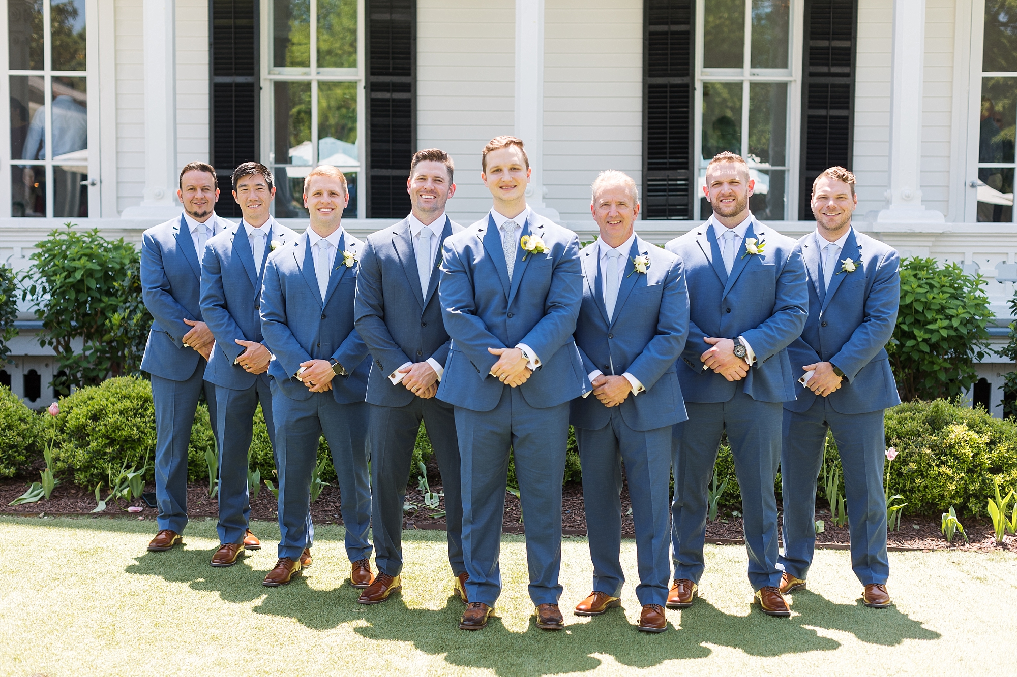Spring wedding groomsmen | Raleigh NC Wedding Photographer