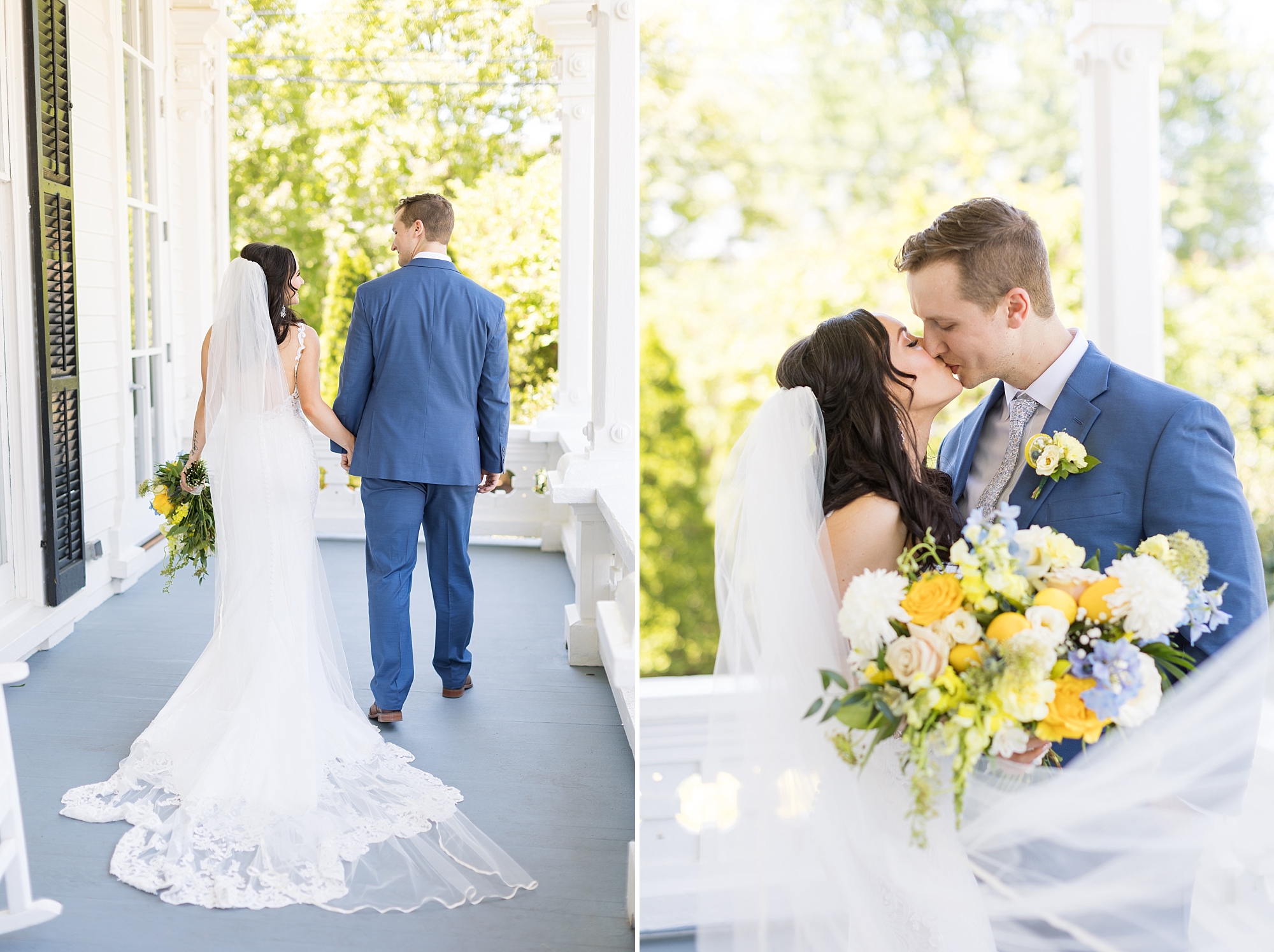 bride and groom kissing | Raleigh NC Wedding Photographer