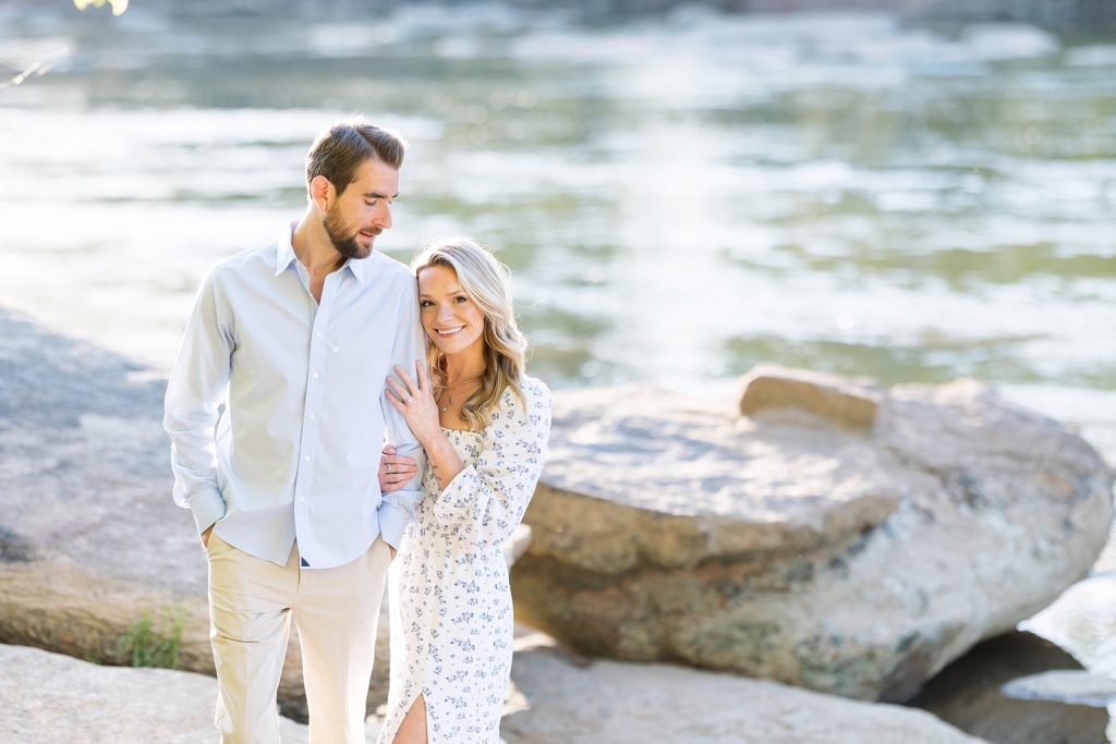 Couple by the water  | Raleigh NC Wedding Photographer