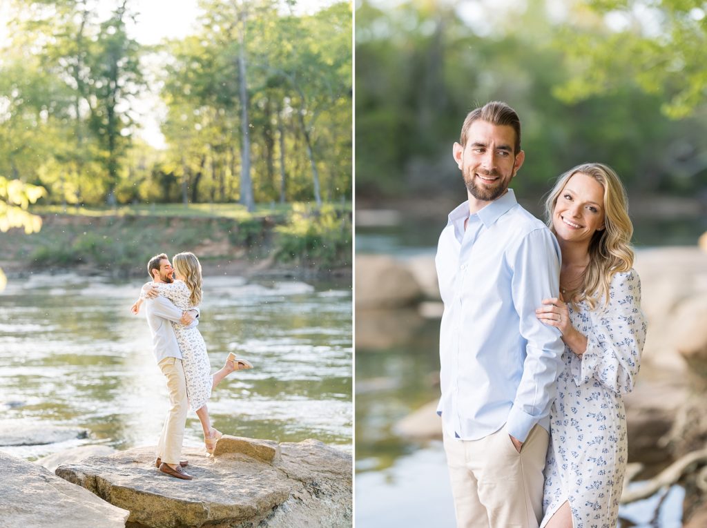 Engagement photos near the water  | Raleigh NC Wedding Photographer