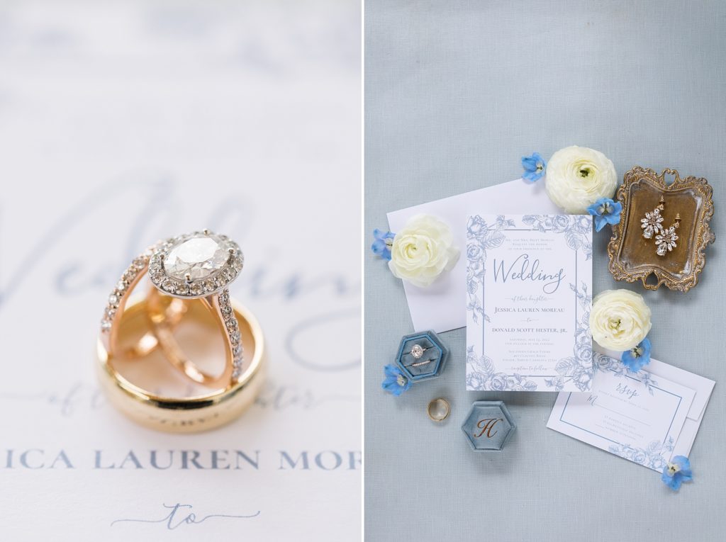 wedding bands for Spring wedding at Southern Grace Farms | Raleigh NC Wedding photographer