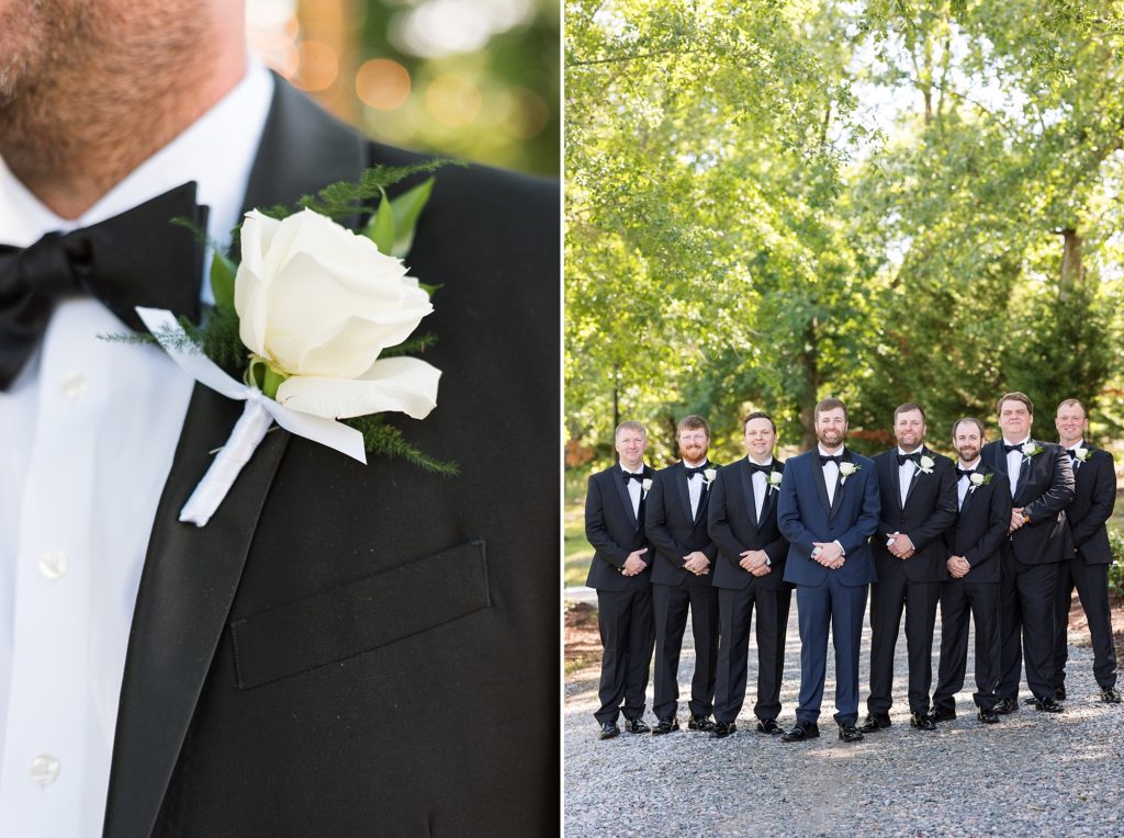Rose boutonniere  | Raleigh NC Wedding photographer