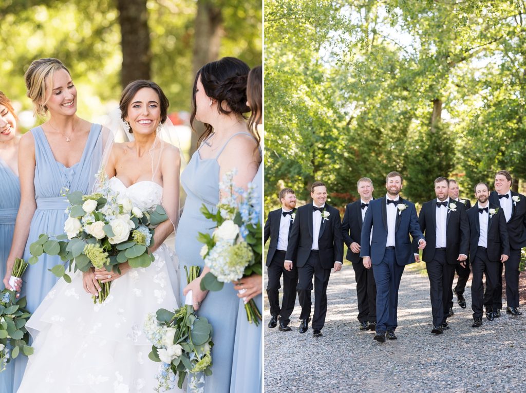 wedding party Spring wedding at Southern Grace Farms | Raleigh NC Wedding photographer