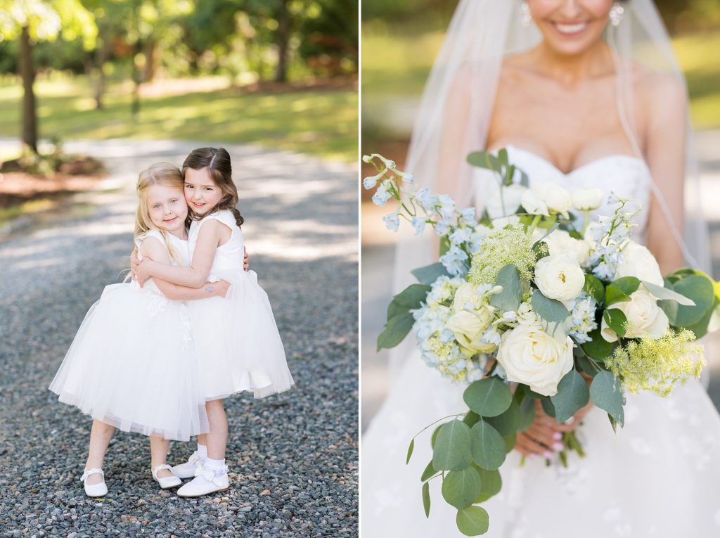 flower girls at Southern Grace Farms | Raleigh NC Wedding photographer